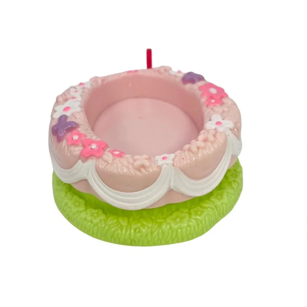 My Little Pony 2003 Push Along Rotating Platform Accessory Pink Green Hasbro MLP